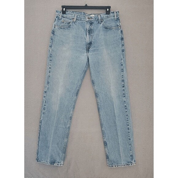 90's Levi's Men's Orange Tag 505 Straight Leg Regular Fit Jeans 38 X 32